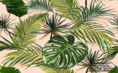 Image of Tropical plant foliage rainforest wallpaper wall murals IDCWP-HL-000623