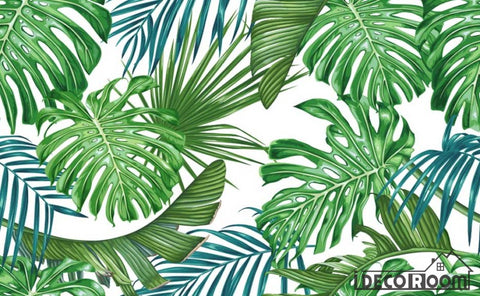 Image of Fashion Plant Leaf Tropical Rainforest wallpaper wall murals IDCWP-HL-000628