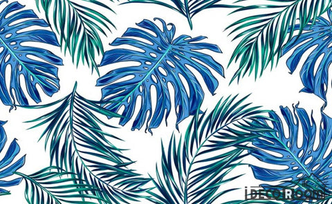 Image of Tropical leaves rainforest wallpaper wall murals IDCWP-HL-000633