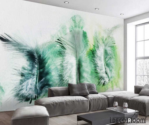 Image of Modern minimalist abstract feather Nordic wallpaper wall murals IDCWP-HL-000650