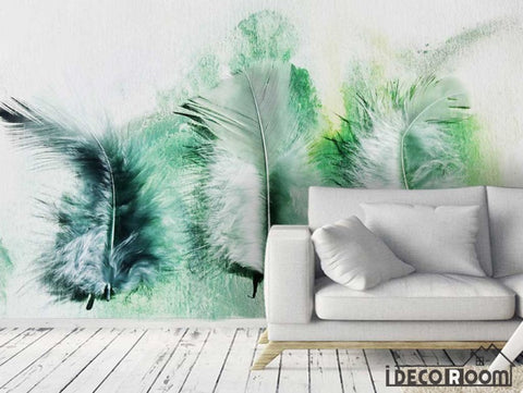 Image of Modern minimalist abstract feather Nordic wallpaper wall murals IDCWP-HL-000650