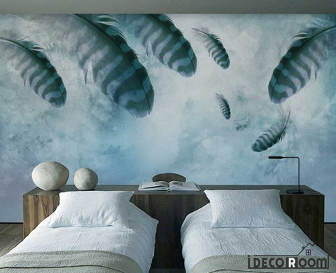 Image of modern minimalist feathers Nordic wallpaper wall muralss IDCWP-HL-000660