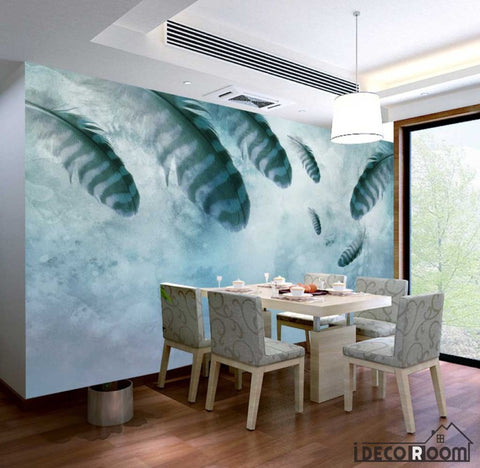 Image of modern minimalist feathers Nordic wallpaper wall muralss IDCWP-HL-000660