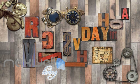 Image of Clock Letter Victorian Display Art Wall Murals Wallpaper Decals Prints Decor IDCWP-JB-000010