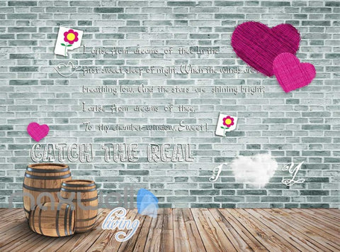 Image of Poem Warmth Wall Cute Flower Art Wall Murals Wallpaper Decals Prints Decor IDCWP-JB-000029