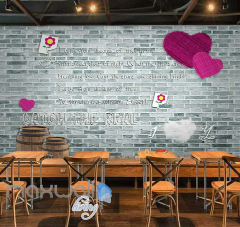 Image of Poem Warmth Wall Cute Flower Art Wall Murals Wallpaper Decals Prints Decor IDCWP-JB-000029