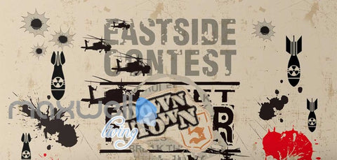 Image of War Guns Bombs Damage Art Wall Murals Wallpaper Decals Prints Decor IDCWP-JB-000035