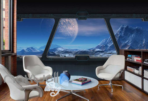 Image of Space Station Galaxy View Art Wall Murals Wallpaper Decals Prints Decor IDCWP-JB-000036