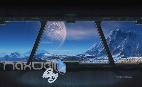 Image of Space Station Galaxy View Art Wall Murals Wallpaper Decals Prints Decor IDCWP-JB-000036