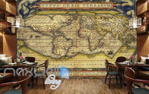 Image of Old Map Latin World Design Art Wall Murals Wallpaper Decals Prints Decor IDCWP-JB-000051