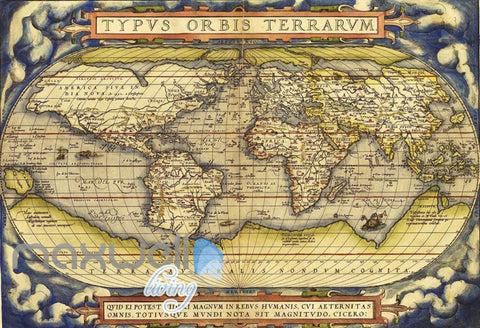 Image of Old Map Latin World Design Art Wall Murals Wallpaper Decals Prints Decor IDCWP-JB-000051