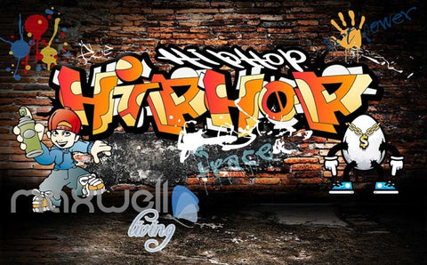 Image of Hiphop Wall Art Graffiti Cool Art Wall Murals Wallpaper Decals Prints Decor IDCWP-JB-000054