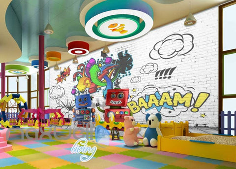 Image of Robots Graffiti Wall Desgin Art Wall Murals Wallpaper Decals Prints Decor IDCWP-JB-000056