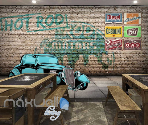 Image of Classic Style Car Wall Garage Display Art Wall Murals Wallpaper Decals Prints Decor IDCWP-JB-000060