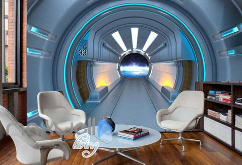 Image of Space Tunnel View Star Desgin Art Wall Murals Wallpaper Decals Prints Decor IDCWP-JB-000077