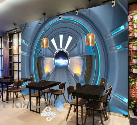 Image of Space Tunnel View Star Desgin Art Wall Murals Wallpaper Decals Prints Decor IDCWP-JB-000077