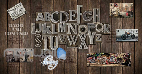 Image of World Letter Display Wood Wall Design Art Wall Murals Wallpaper Decals Prints Decor IDCWP-JB-000095