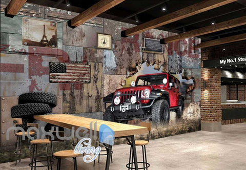 Image of Jeep World Travel Breakthrough Art Wall Murals Wallpaper Decals Prints Decor IDCWP-JB-000108