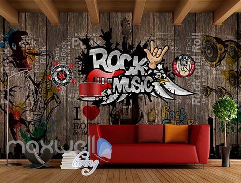 Image of Rock Music Sticker Wall Art Wall Murals Wallpaper Decals Prints Decor IDCWP-JB-000110