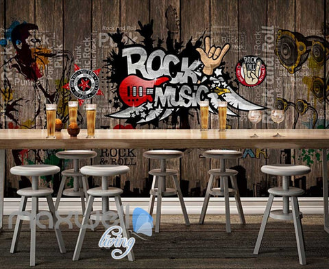 Image of Rock Music Sticker Wall Art Wall Murals Wallpaper Decals Prints Decor IDCWP-JB-000110