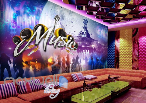 Image of Space Music Concert Dancefloor Art Wall Murals Wallpaper Decals Prints Decor IDCWP-JB-000118
