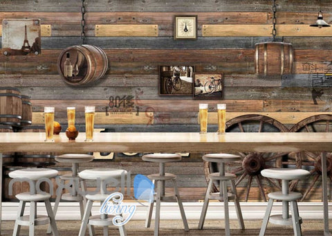 Image of World Barrel Wood Love Design Art Wall Murals Wallpaper Decals Prints Decor IDCWP-JB-000139