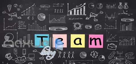 Image of Black Board Team Statistics Art Wall Murals Wallpaper Decals Prints Decor IDCWP-JB-000149