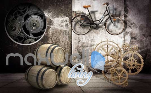 Image of Barrel Bike Display Collection Art Wall Murals Wallpaper Decals Prints Decor IDCWP-JB-000161