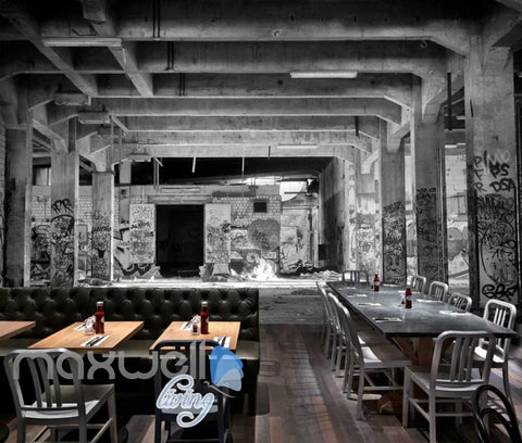 Image of Parking Concrete Graffiti Photo Art Wall Murals Wallpaper Decals Prints Decor IDCWP-JB-000176