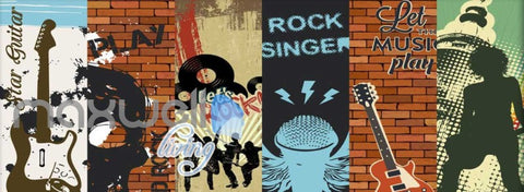 Image of Rock Singer Star Collection Art Wall Murals Wallpaper Decals Prints Decor IDCWP-JB-000195