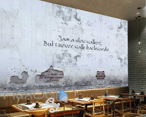 Image of Stone Wall Decay Motivational Quote Art Wall Murals Wallpaper Decals Prints Decor IDCWP-JB-000196