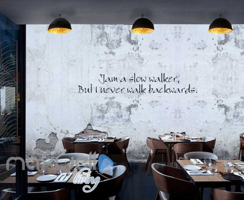 Image of Stone Wall Decay Motivational Quote Art Wall Murals Wallpaper Decals Prints Decor IDCWP-JB-000196