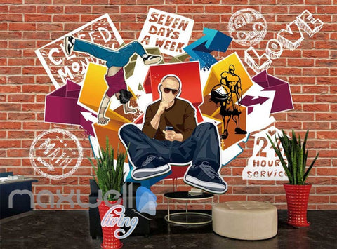 Image of Music Hip Hop Wall Graffiti Art Wall Murals Wallpaper Decals Prints Decor IDCWP-JB-000197