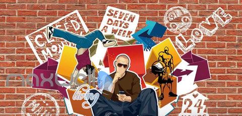 Image of Music Hip Hop Wall Graffiti Art Wall Murals Wallpaper Decals Prints Decor IDCWP-JB-000197