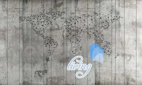 Image of Old Wall World Map Art Wall Murals Wallpaper Decals Prints Decor IDCWP-JB-000208