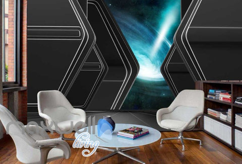 Image of View Of Space Wormhole Art Wall Murals Wallpaper Decals Prints Decor IDCWP-JB-000219
