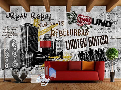 Image of Black And White Urban Rebel Poster Art Wall Murals Wallpaper Decals Prints Decor IDCWP-JB-000260