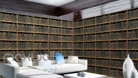 Image of Library Shelves Art Wall Murals Wallpaper Decals Prints Decor IDCWP-JB-000261