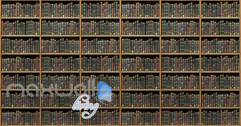 Image of Library Shelves Art Wall Murals Wallpaper Decals Prints Decor IDCWP-JB-000261