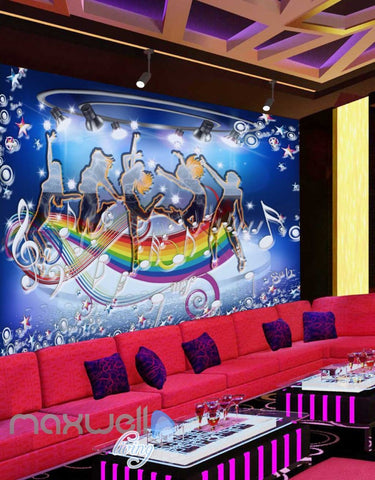 Image of Poster Of Transparent Silhoutte Of People Dancing Art Wall Murals Wallpaper Decals Prints Decor IDCWP-JB-000262