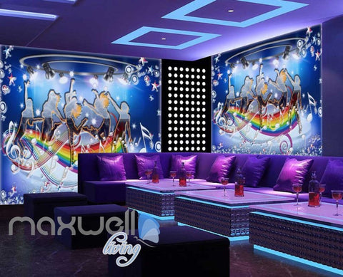 Image of Poster Of Transparent Silhoutte Of People Dancing Art Wall Murals Wallpaper Decals Prints Decor IDCWP-JB-000262