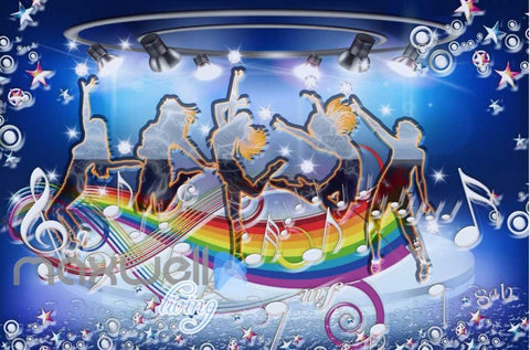 Image of Poster Of Transparent Silhoutte Of People Dancing Art Wall Murals Wallpaper Decals Prints Decor IDCWP-JB-000262