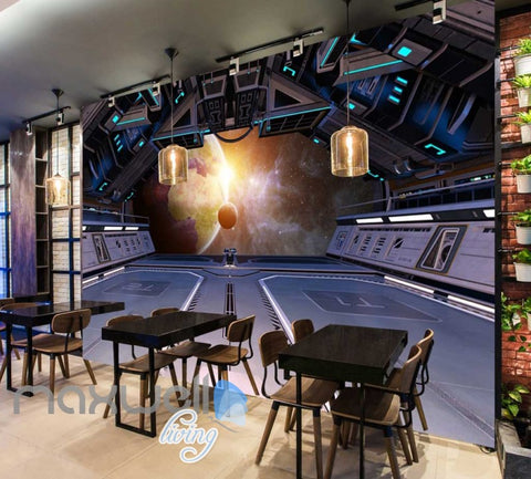 Image of View Space From A Spaceship Art Wall Murals Wallpaper Decals Prints Decor IDCWP-JB-000277