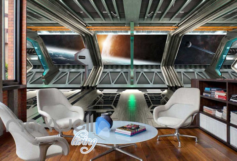 Image of View Space From A Spaceship Art Wall Murals Wallpaper Decals Prints Decor IDCWP-JB-000278