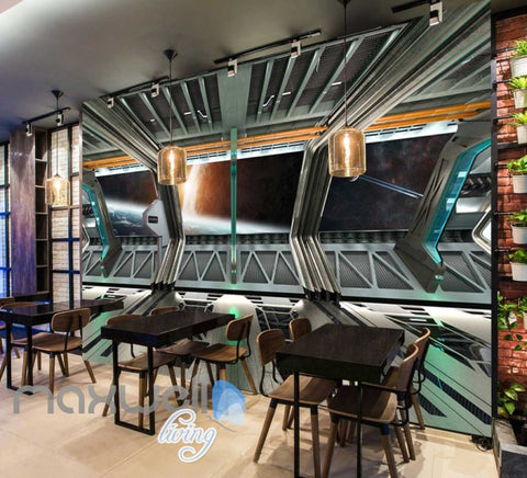 Image of View Space From A Spaceship Art Wall Murals Wallpaper Decals Prints Decor IDCWP-JB-000278