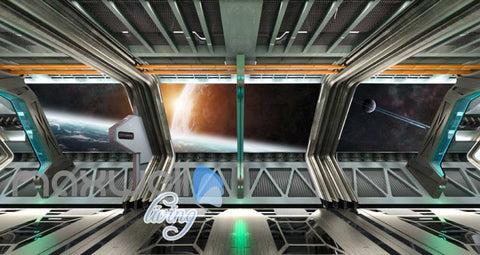 Image of View Space From A Spaceship Art Wall Murals Wallpaper Decals Prints Decor IDCWP-JB-000278