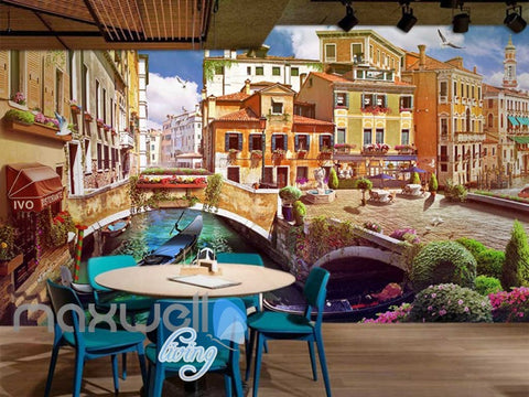 Image of Venice Italy Graphic Art Design Wallpaper Art Wall Murals Wallpaper Decals Prints Decor IDCWP-JB-000279