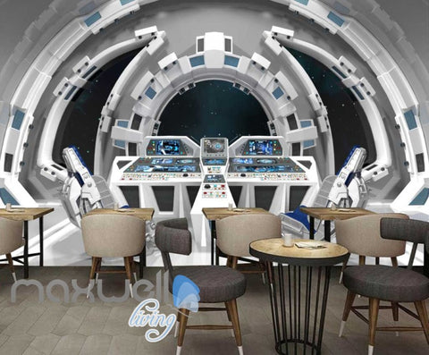 Image of Graphic Art Design Inside Spaceship Art Wall Murals Wallpaper Decals Prints Decor IDCWP-JB-000298
