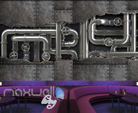 Image of Graphic Art Design Water Pipe Pattern 3D Wall Poster Art Wall Murals Wallpaper Decals Prints Decor IDCWP-JB-000302