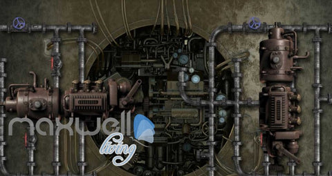 Image of Graphic Art Design Old Industrial 3D Wall Poster Art Wall Murals Wallpaper Decals Prints Decor IDCWP-JB-000304